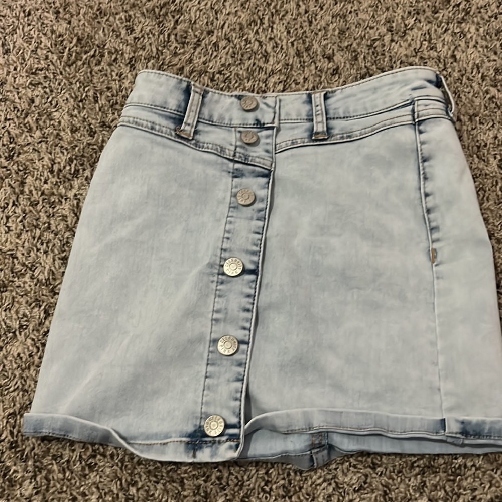 Jean button up skirt